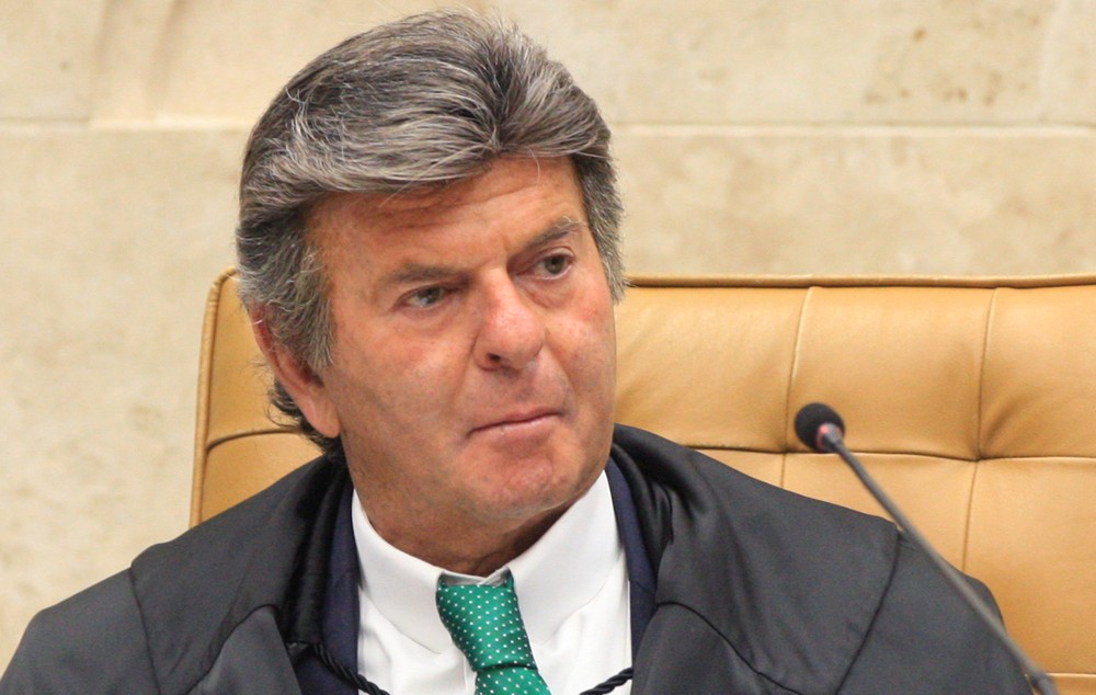 Ministro Luiz Fux durante sessão do STF — Foto: Nelson Júnior / STF / G1 