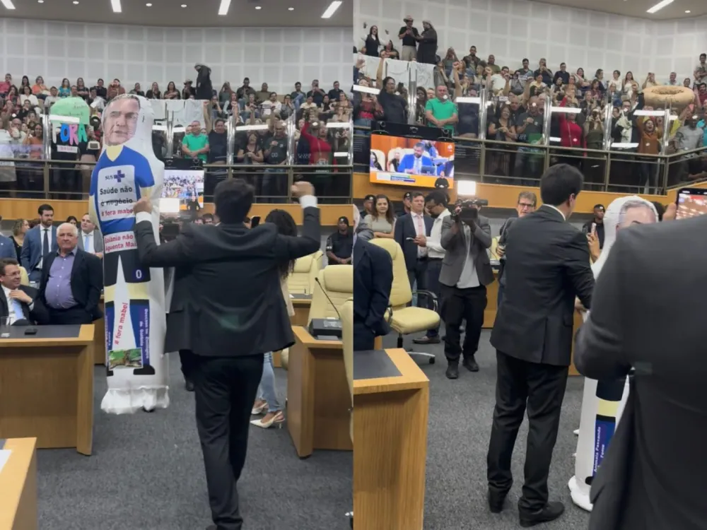 Retomada da Câmara tem protestos e ausência de Mabel