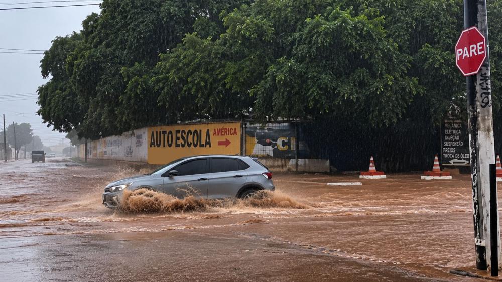 Temporal provoca alagamentos e estragos em Valparaíso