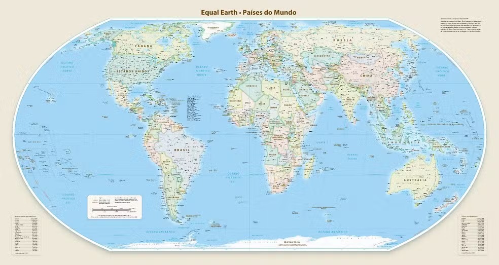 ONU aprova mudança em mapas para reduzir distorção dos continentes