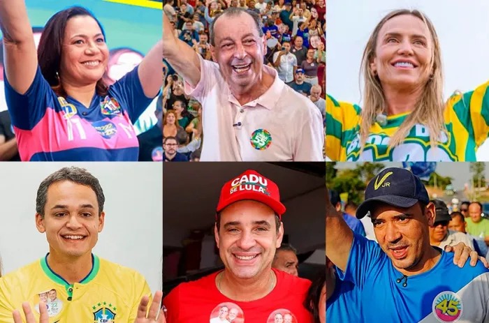 No sentido horário, a partir do alto à esq.: Mailza, Omar, Celina, Vicentinho, Cadu e Pazolini - Foto: Arquivo Pessoal