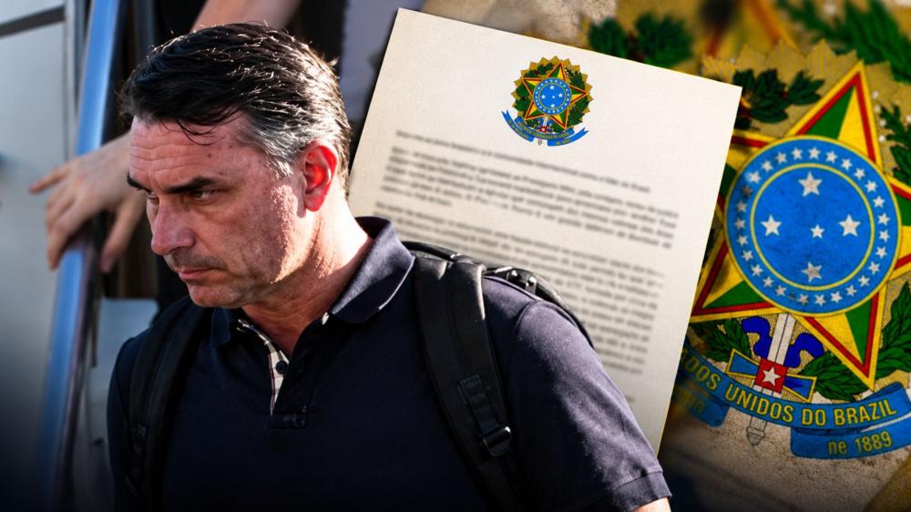Flávio se autodeclarou presidente em carta que chama o país de 'Estados Unidos do Brazil'